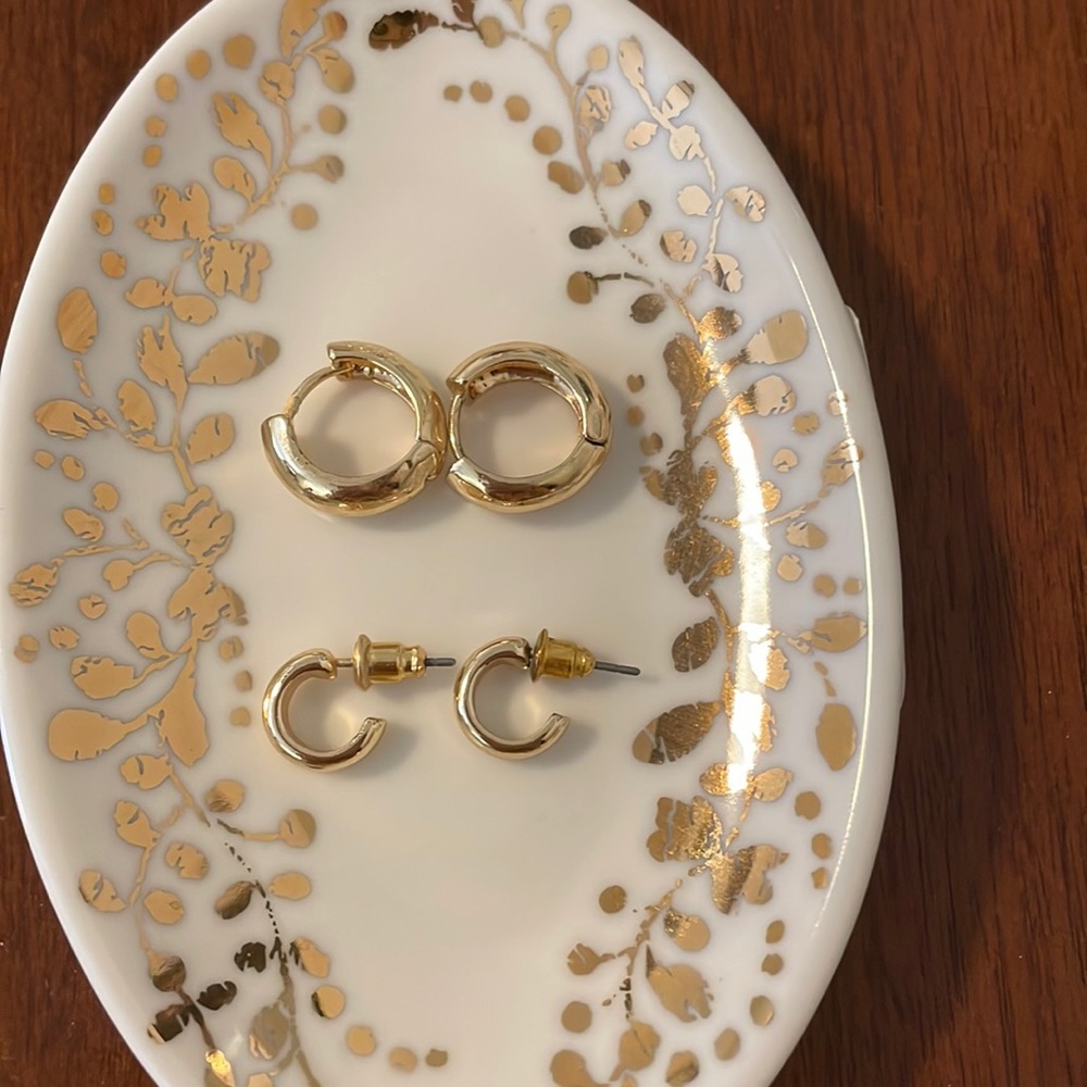 Gold plated hoop earrings